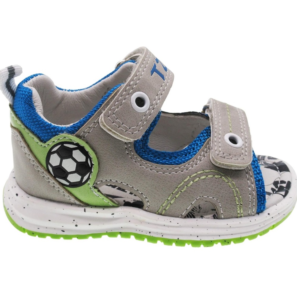 Boys Double Adjustable Strap Sandals with Soccer design - Picture 3 of 13